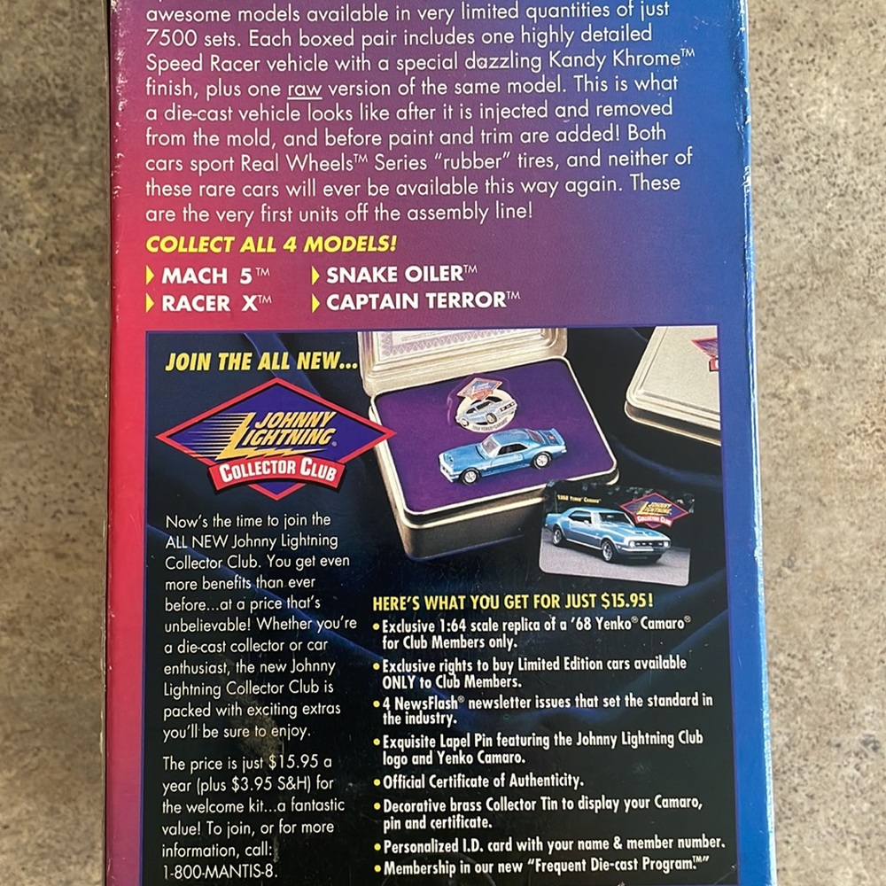 2000 Johnny Lightning Speed Racer First Shot Racer X - Picture 5 of 5